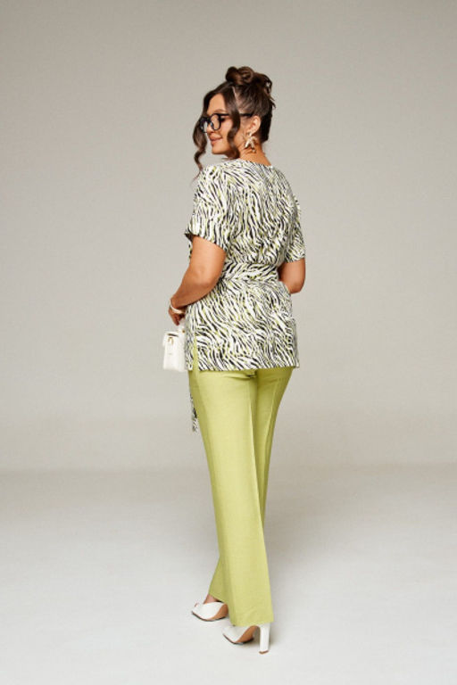 Костюм (Блуза, брюки 6321 салатовый) - B&F фото 9