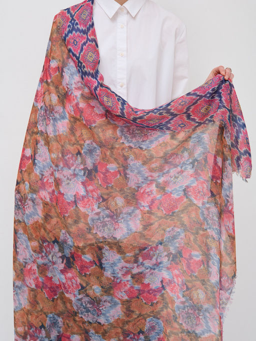 Оригинальный двусторонний платок с бахромой - Tantino фото 6