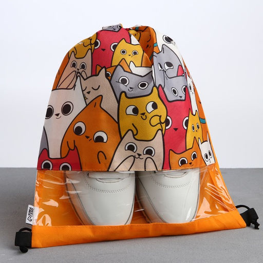 Сумка для обуви Котики, с прозрачным окном - Artfox фото 2