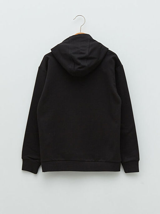 Kap??onlu Bask?l? Uzun Kollu Erkek ?ocuk Sweatshirt - Waikiki фото 2