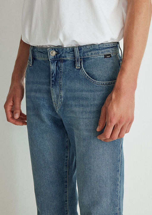 Milan Kolej Vintage Indigo Mavisi Jean Pantolon  фото 8