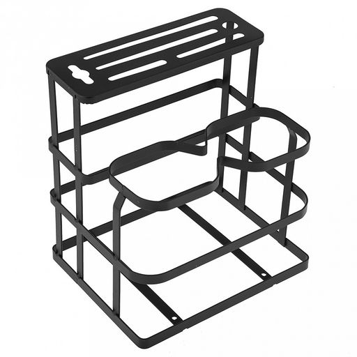 "Антонио" Подставка металлическая, окрашенная для столовых приборов и кухонной утвари универсальная, 20х16см h21,9см, стакан акриловый, съемный, с отверстиями - 2 штуки, крючок пластмассовый, съемный - 4 штуки, поддон пластмассовый, самоклеющийся крю