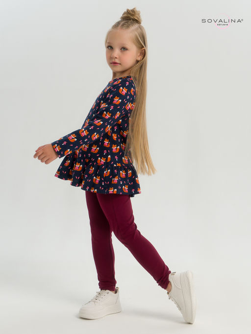 Костюм Алиса лисята на синем-марсала