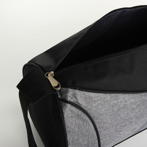 Сумка спортивная на молнии, длинный ремень, цвет чёрный/серый - Simaland фото 4