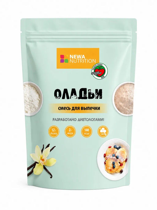 Смесь для выпечки Оладьи и блины высокобелковые ванильный вкус без сахара - Newa nutrition фото 7
