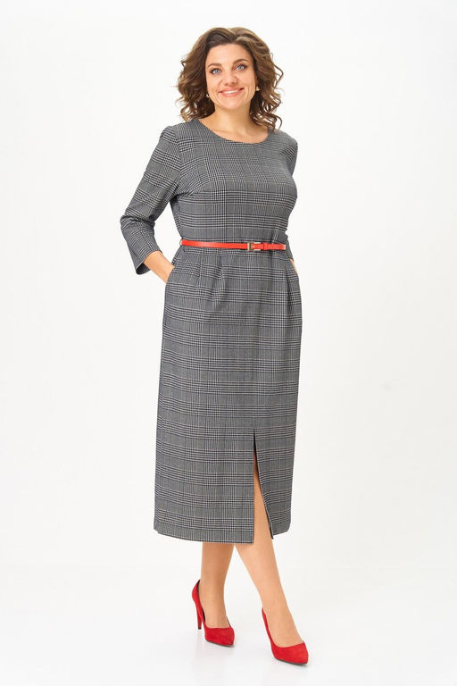 Платье Svetlana Style 2166 серый клетка