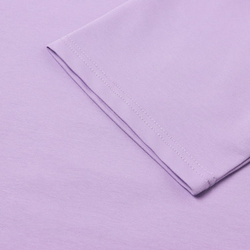 Футболка оверсайз с нашивкой женская MINAKU: One Most Brand, сиреневая, размер 42