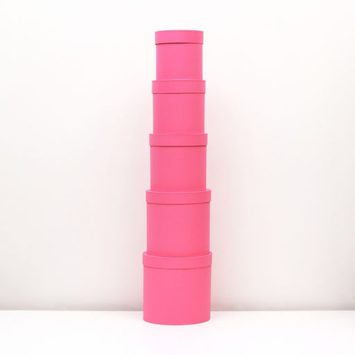 Набор круглых коробок 5в1 «Краски», розовый, 25×25×25 - 19×19×19 см