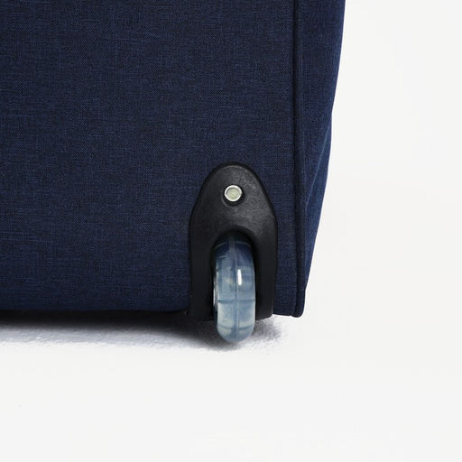 Сумка дорожная на молнии, на колёсах, 2 наружных кармана, цвет синий - Simaland фото 4