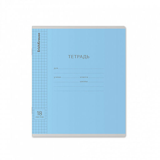 Цена за 200 шт. Тетрадь школьная ученическая ErichKrause Классика Visio зеленая, 18 листов, клетка (в плёнке по 10 шт.)  фото 3
