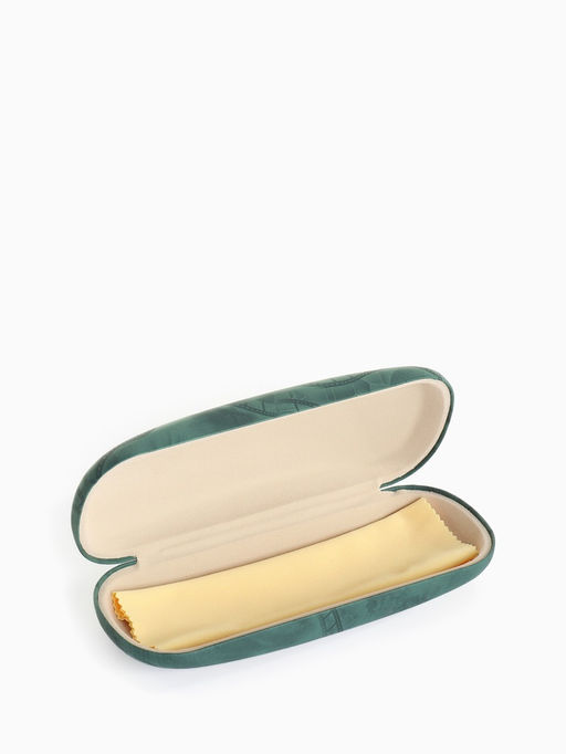 Футляр для очков на хлопушке, с рисунком, размер 16×6×3 см, зелёный