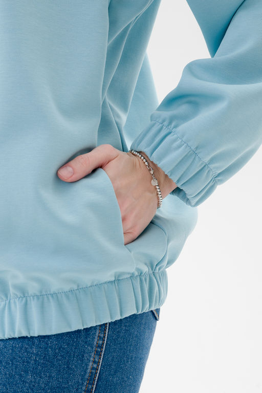 Бомбер из коттон фита аквамарин макси - Амадэль фото 13