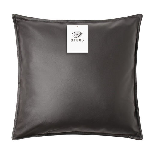 Чехол на подушку Этель кожзам 45*45 см, черный  фото 9