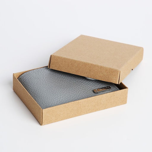 Кошелёк на кнопке, TEXTURA, цвет серый  фото 9