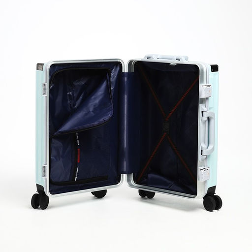 Чемодан малый 20, отдел на молнии, 2 кодовых замка, 4 колеса, крючок, цвет голубой - Simaland фото 9