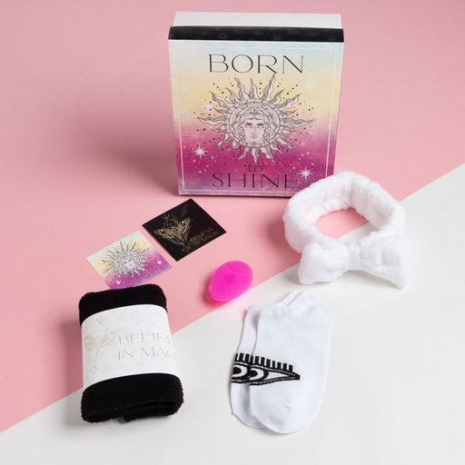 Набор подарочный «Этель» Born to shine, полотенце, повязка, носки