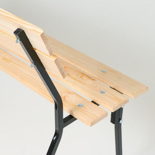 Скамейка садовая «Хит», 120×33×45 см, деревянная, металлические ножки