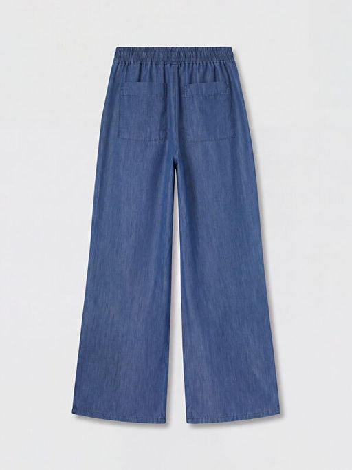 Beli Lastikli Wideleg Kad?n Jean Pantolon