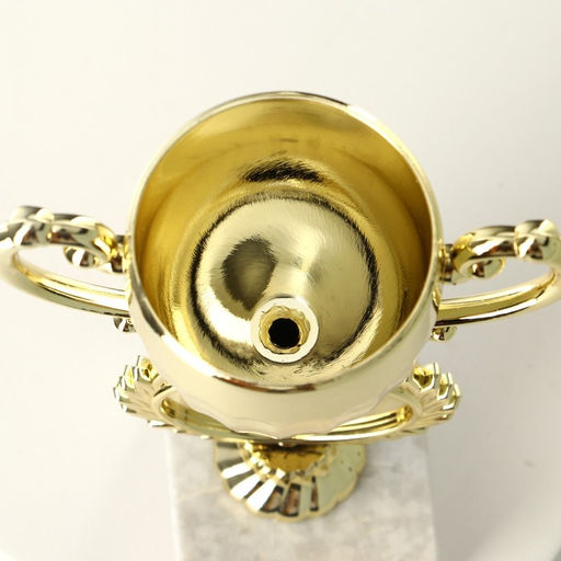 Кубок под нанесение, наградная фигура, золото, подставка камень, 17×9.5×5 см