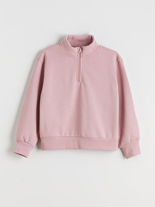 Dik Yaka K?z ?ocuk Sweatshirt