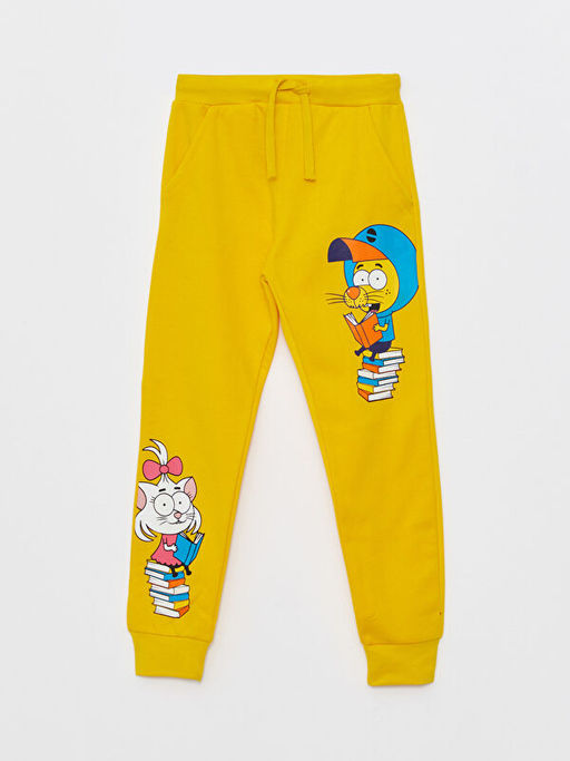 Bisiklet Yaka Kral ?akir Bask?l? Uzun Kollu Erkek ?ocuk Sweatshirt ve Pantolon - Waikiki фото 3