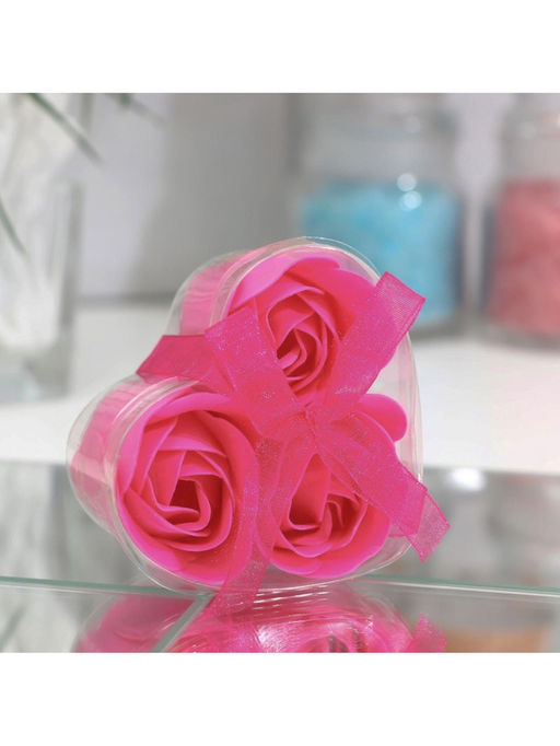 Цена за 2 шт. Мыльные розочки, фуксия, набор 3 шт.