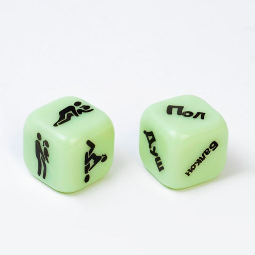 Кубики игральные для взрослых Секс места и позы, 2 шт., 2.5?2.5 см, 18+ - Время игры фото 2