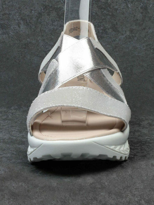 08-PED92-4 SILVER Босоножки (натуральная кожа)