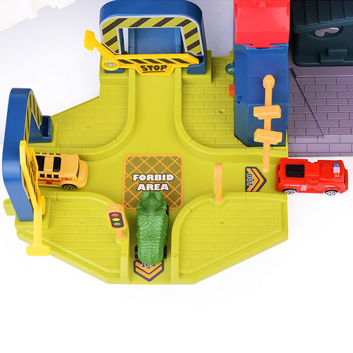 Паркинг-Трек "Городская эстакада с динозаврами" в коробке