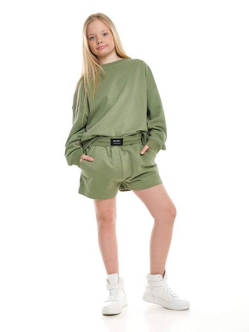 Свитшот базовый однотонный 22-7664 красный - Mini maxi фото 8