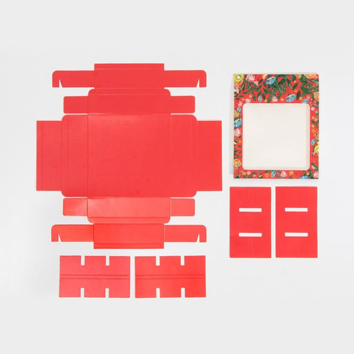 Цена за 5 шт. Коробка под 9 конфет с ячейками Яркий новый год 14,5 х 14,5 х 3,5 см - Дарите счастье фото 7