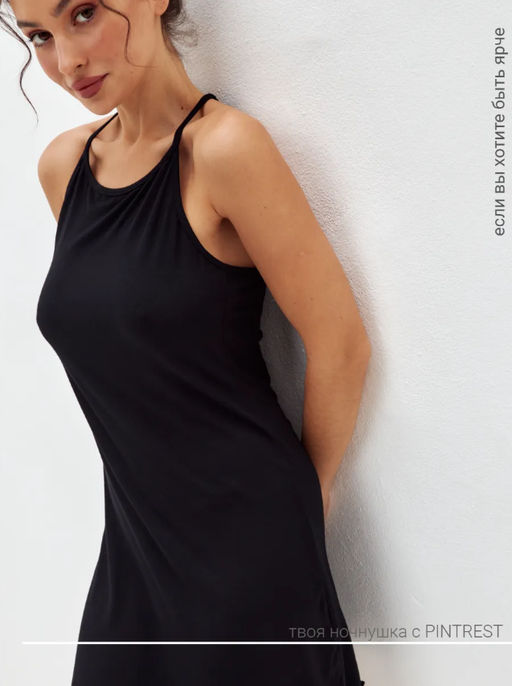 Ночная сорочка из вискозы Лили Нуар черный