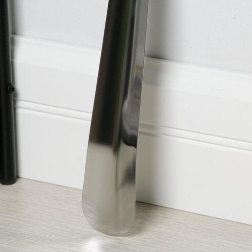 Ложка для обуви Доляна, с кольцом, металлическая, 45×4.5 см, нержавеющая сталь