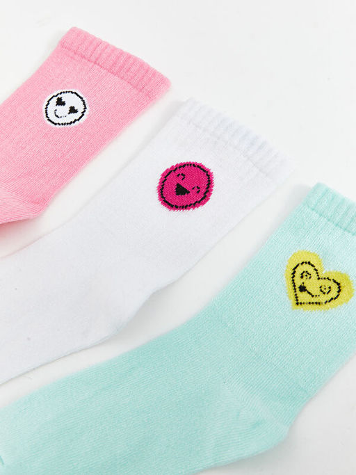 Desenli K?z ?ocuk Soket ?orap 5li