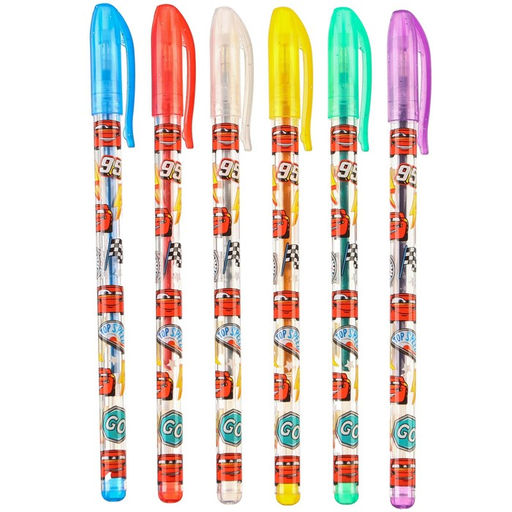 Набор гелевых ручек с блёстками, 6 цветов, Тачки - Disney фото 5