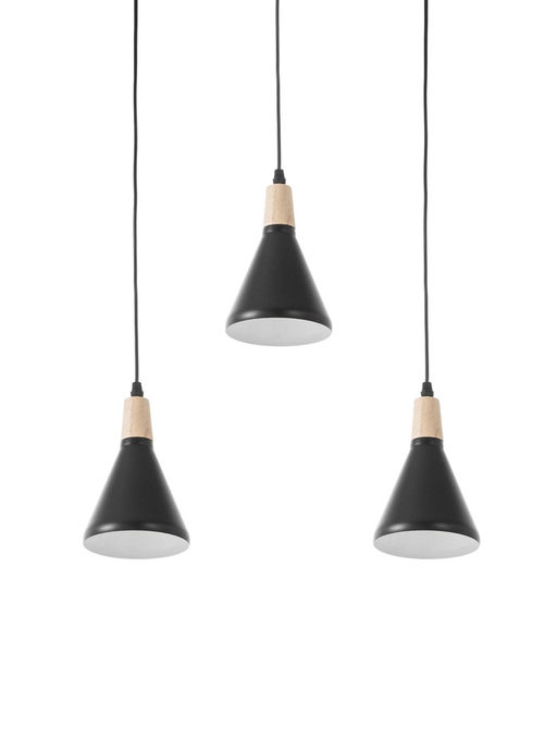 Светильник подвесной 10286/3, 3хE27, 40 Вт, чёрный