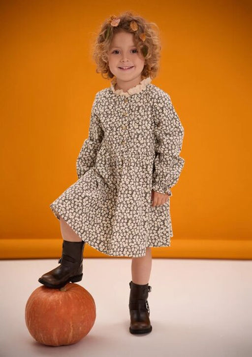 Платье из микро-вельвета дев. О66655 - Карамелли фото 5