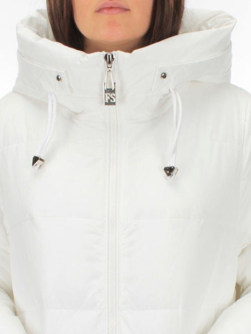 H303 WHITE Пальто зимнее женское (200 гр. холлофайбер) - Fashion фото 10