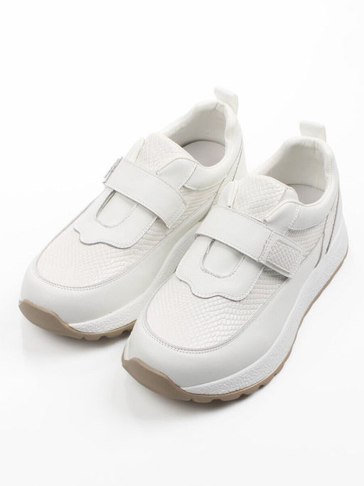 03-A238-2 WHITE Кроссовки женские (натуральная кожа)