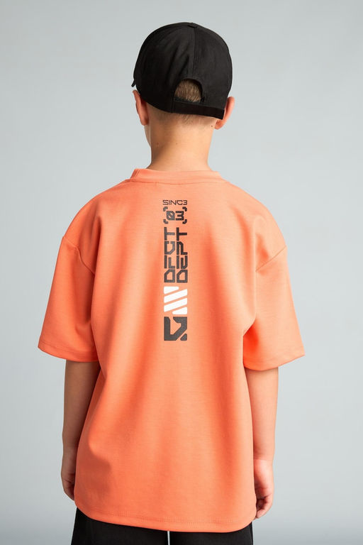 Oversize Modal S_rt Bask_l_ Ti__rt Erkek _ocuk - Defacto фото 7