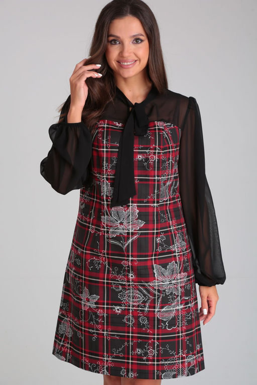 Платье Mubliz 077 красный с черным  фото 6