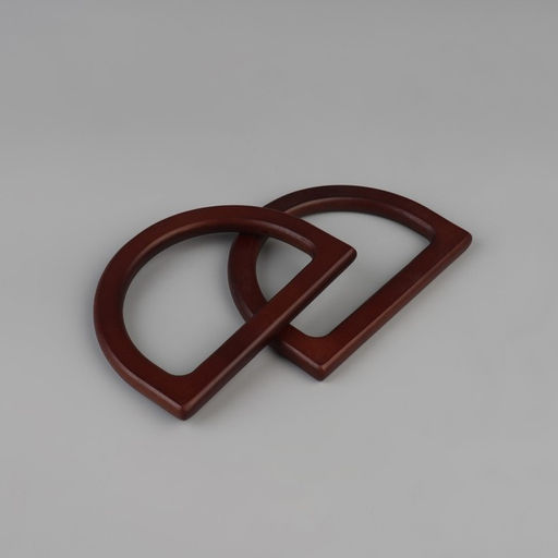 Ручки для сумки деревянные, 12×8.5 см, 2 шт., тёмно-коричневые