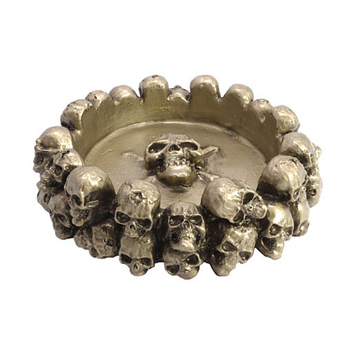 Пепельница Череп символизирует защиту от внезапной смерти d-12см L-17см ХРУПКОЕ