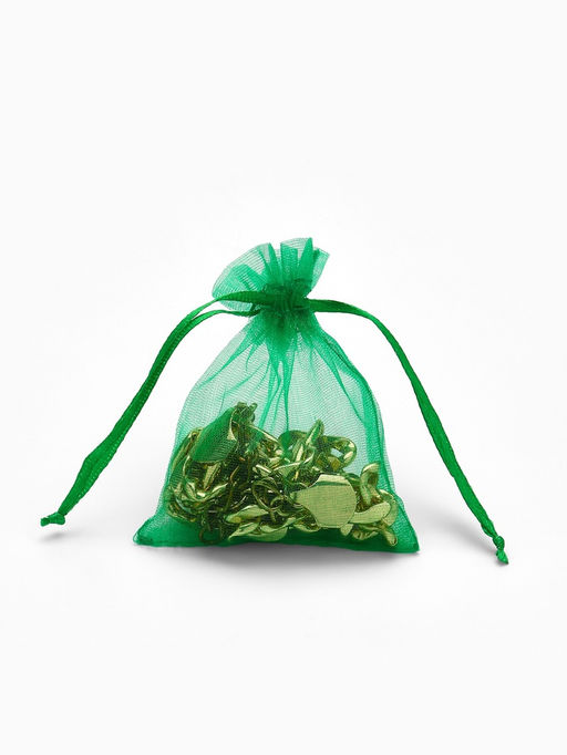 Мешочки подарочные, набор 100 шт. 7×9 см, тёмно-зелёный