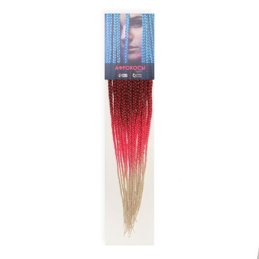 SIM-BRAIDS Афрокосы, 60 см, 18 прядей (CE), цвет русый/розовый/белый(#FR-22) - Queen fair фото 5