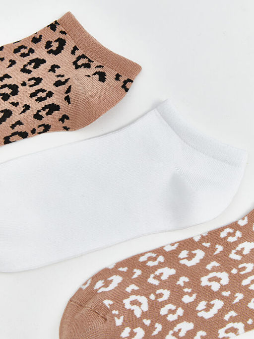 Desenli Kad?n Patik ?orap 5li