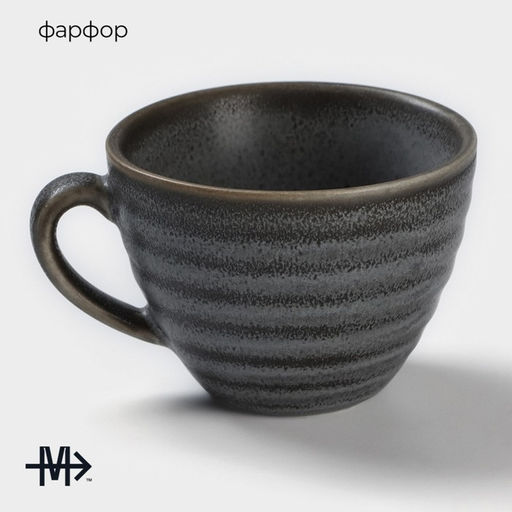Чашка фарфоровая Magistro Urban, 200 мл, цвет серый фото 2