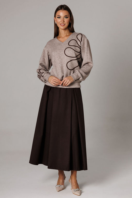 Костюм Lars Style 1172W-Р бежевый, коричневый