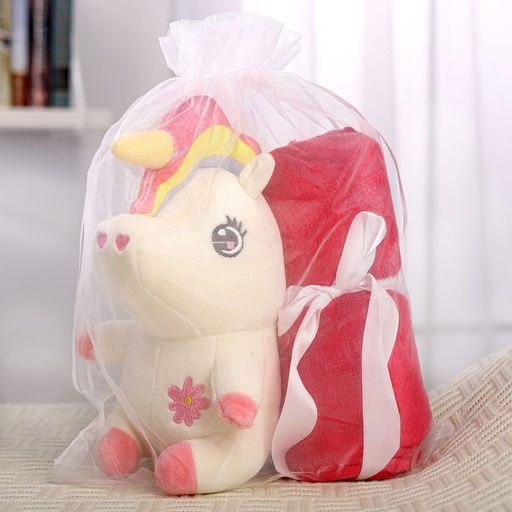 Мягкая игрушка Единорожка, с пледом, МИКС - Milo toys фото 5