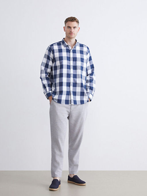 Regular Fit Uzun Kollu Ekose Arm?rl? Erkek G?mlek